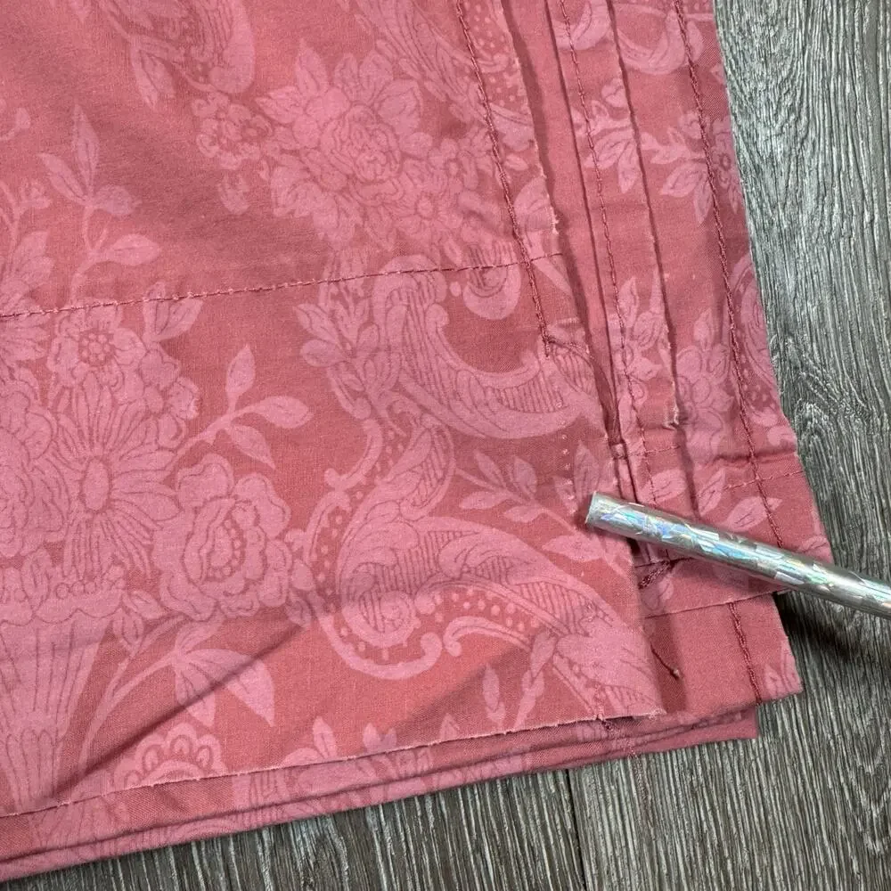 Read*** Vintage Ralph Lauren AVERY Coastal Red King Flat Sheet USA Made
